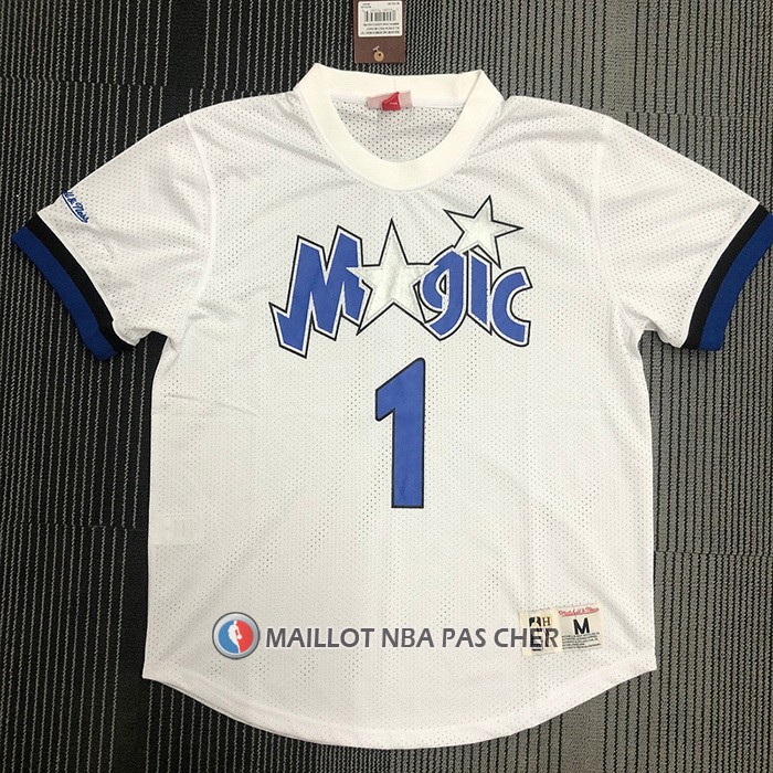 Maillot Manche Courte Orlando Magic Tracy McGrady NO 1 Blanc